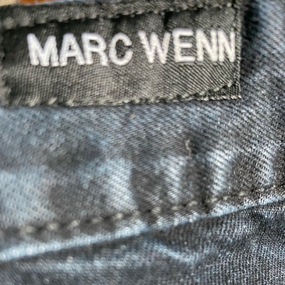 Marc Wenn Distressed Denim Biker Jeans - Picture 8 of 10